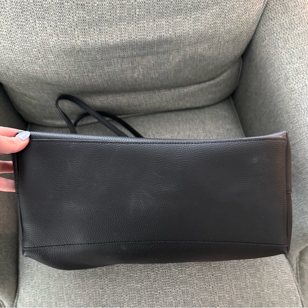 Coach Black Tote with Gold Accents - Picture 3 of 5